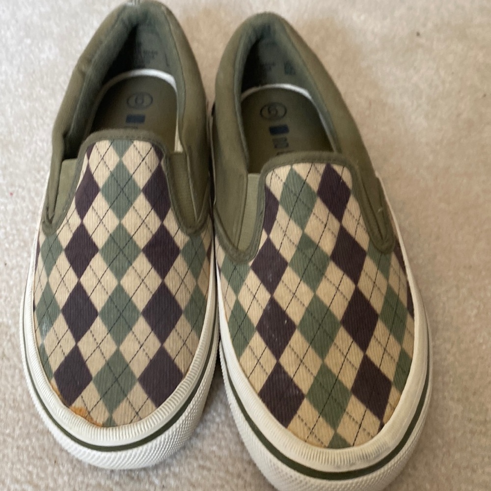 No Boundaries Harlequin Design Platform Slip On Sneakers